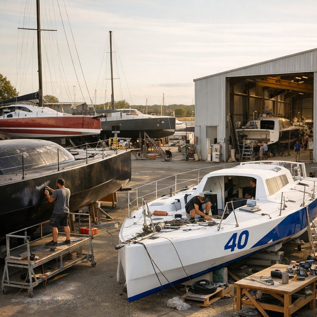 Où se concentrent les chantiers français de course ?