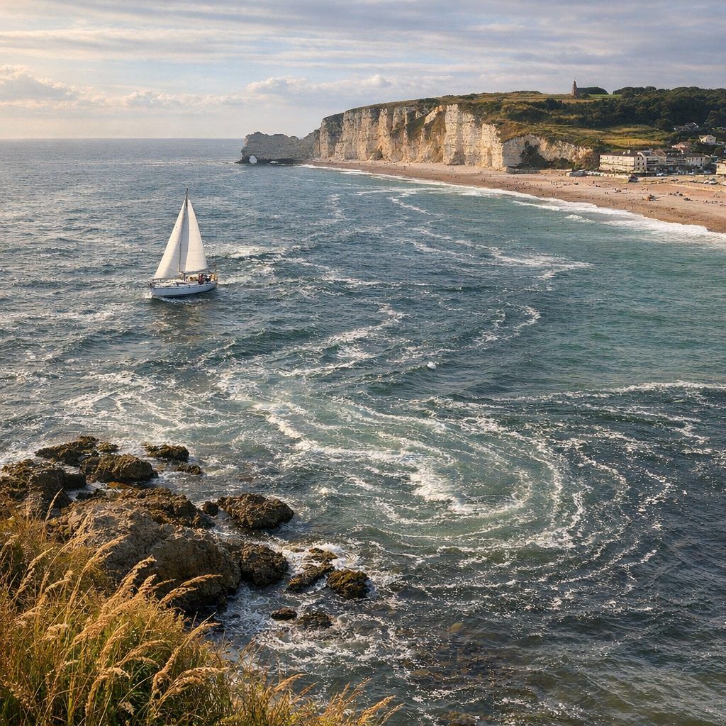 Marées, courants et relief côtier : ce que change la côte normande