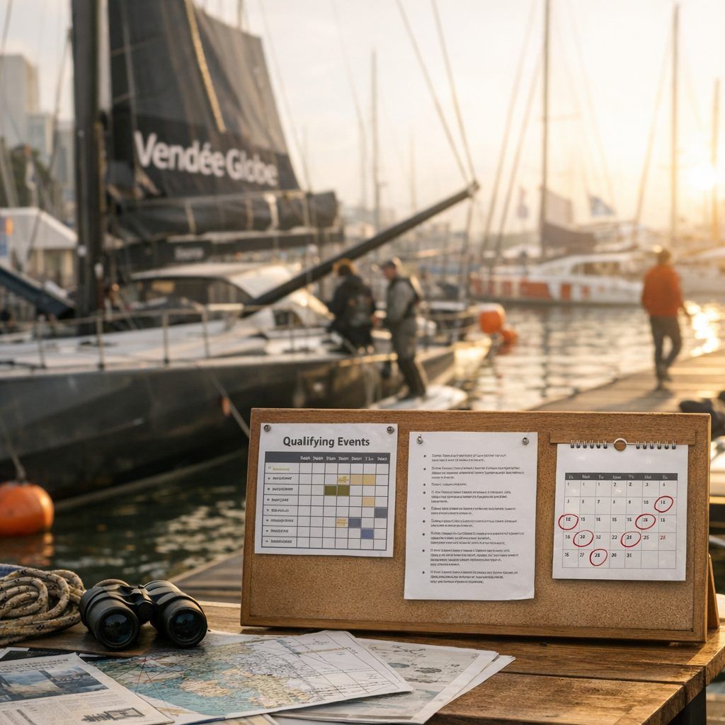 L’exemple du Vendée Globe : places limitées, calendrier et règles publiées