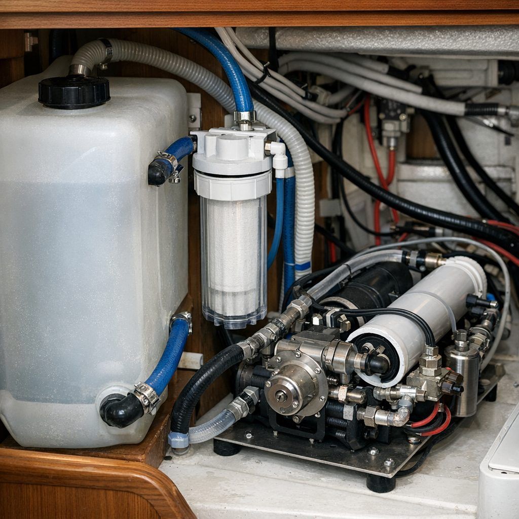 Eau à bord : réservoirs et dessalinisateur fiables