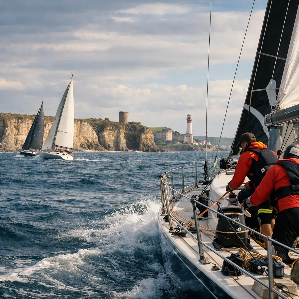 Côte du Bessin depuis un bateau : repères à lire