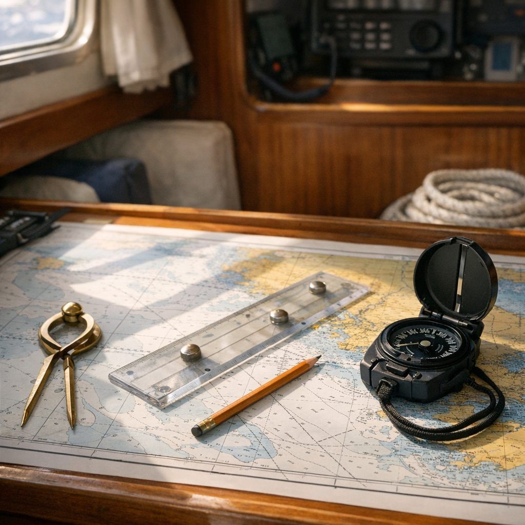 Lire une carte marine : route et dangers à vérifier