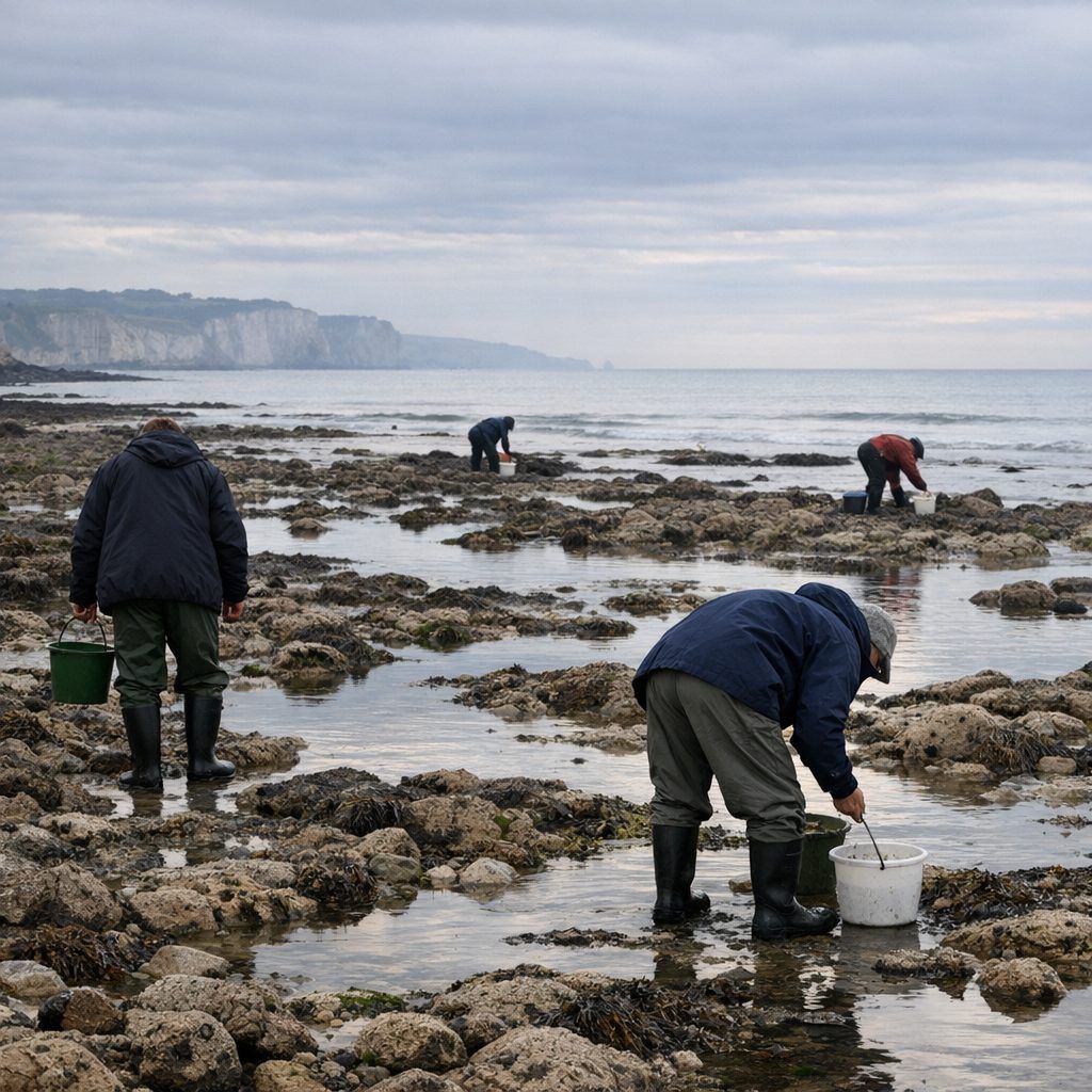 Pêche à pied en Normandie : bien lire les marées