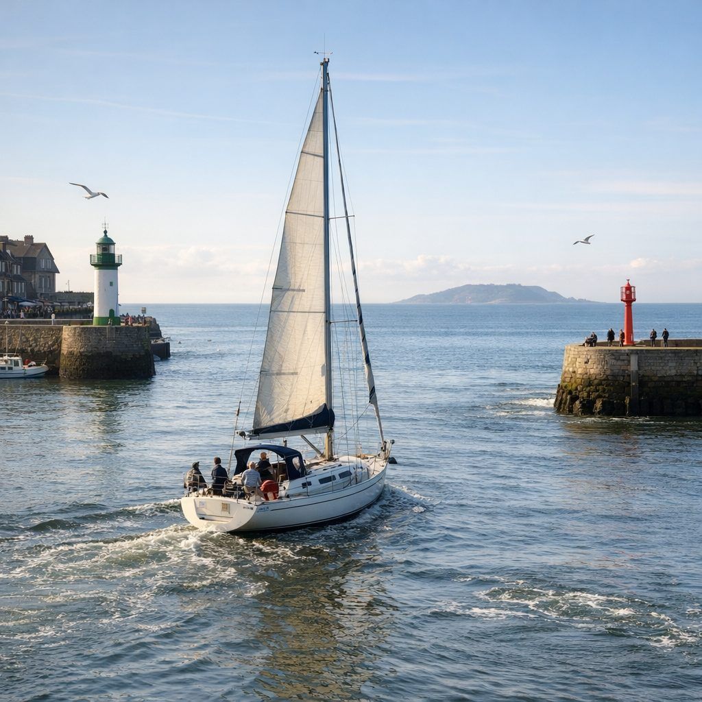 Voile depuis la Normandie : Jersey, Guernesey, Aurigny