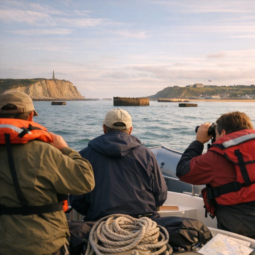 Préparer une sortie en mer devant les sites de mémoire